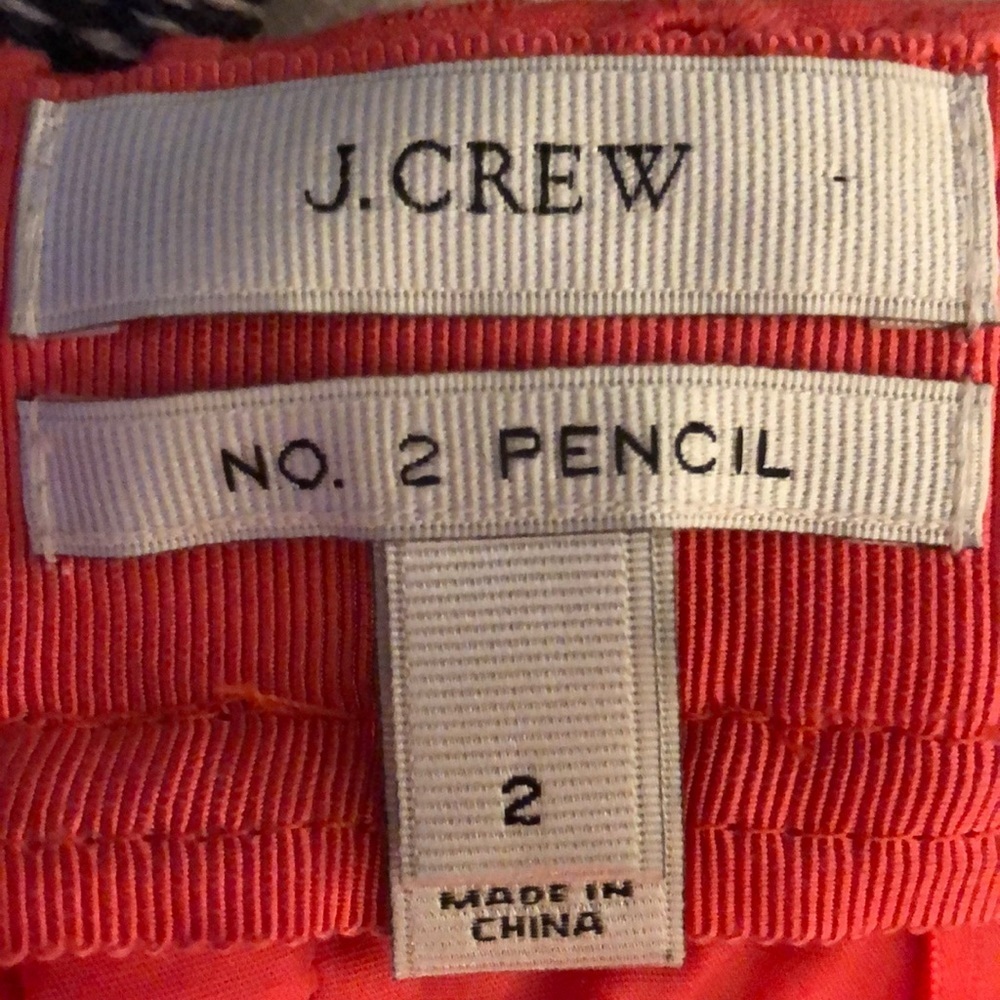 JCrew Pencil Skirt Orange Eyelet Size 2 - Picture 5 of 7
